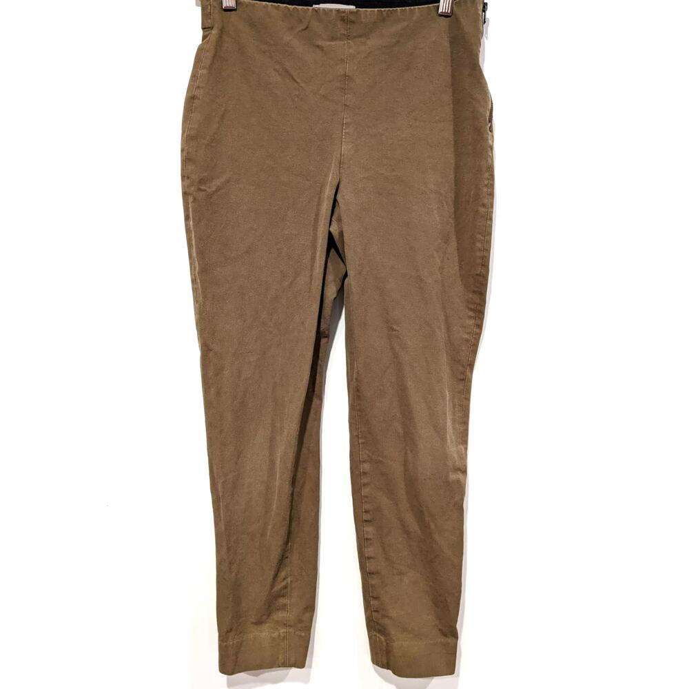 Everlane Side Zip Pants Stretch Cotton Brown